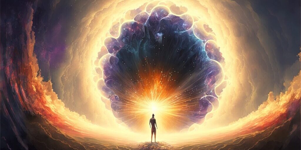The Source of Consciousness, energy of the universe, life force, prana, the mind of God and spirituality. Generative AI