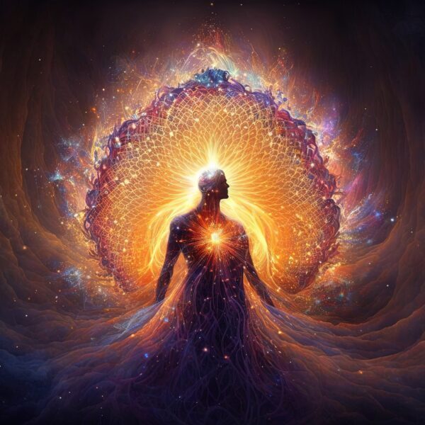 The Source of Consciousness, energy of the universe, life force, prana, the mind of God and spirituality. Generative AI